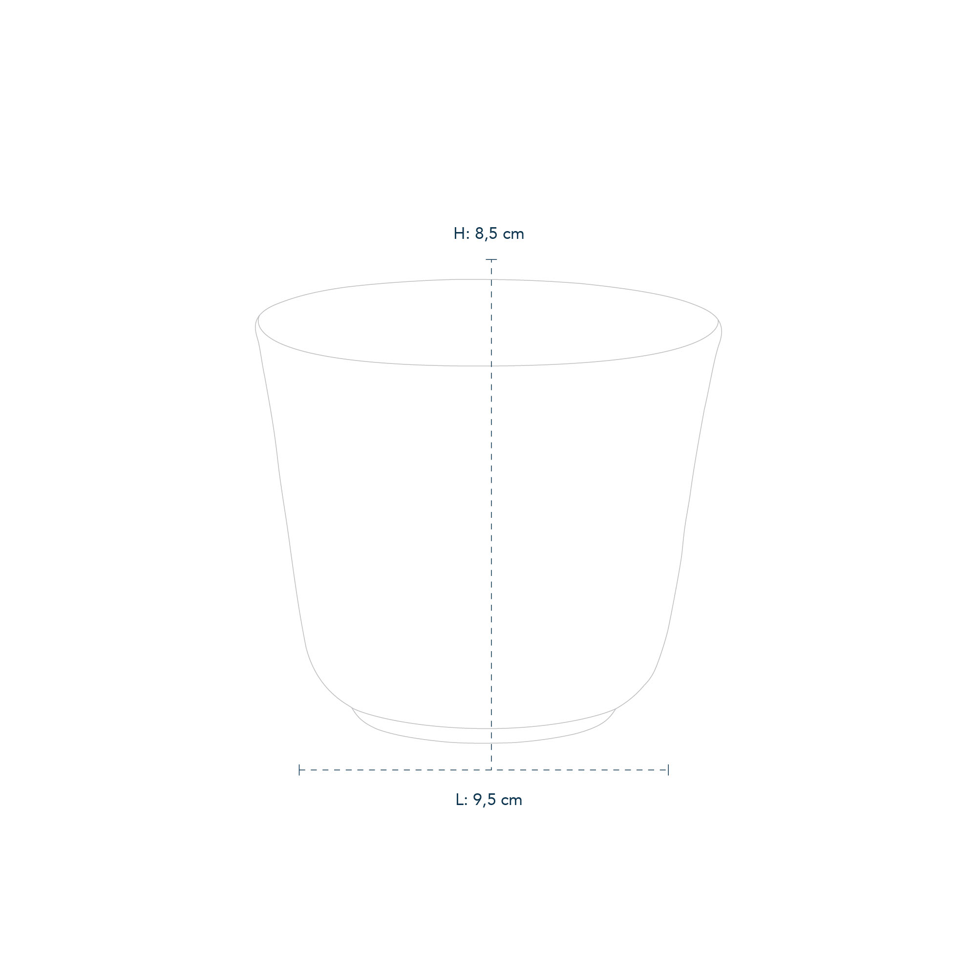Line drawing of Black Fluted Mega Thermal Mug 26 CL